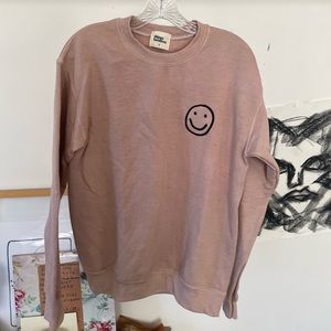 Cozy sweatshirt oversized with smiley face